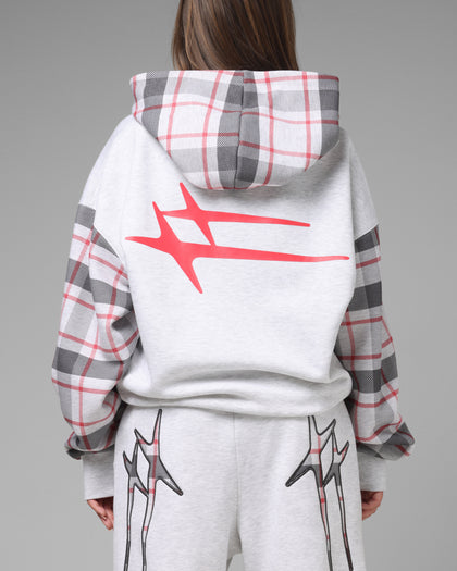 Loiter Ultra Hybrid Zip Hoodie Off White/Red