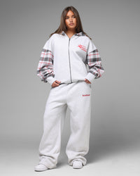 Loiter Ultra Hybrid Zip Hoodie Off White/Red