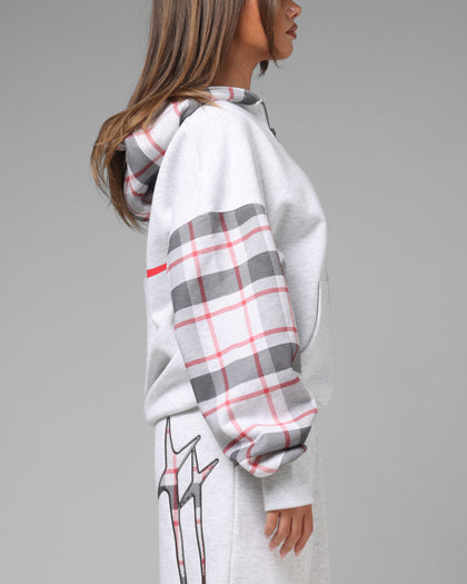 Loiter Ultra Hybrid Zip Hoodie Off White/Red