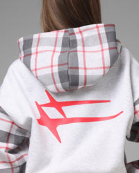 Loiter Ultra Hybrid Zip Hoodie Off White/Red