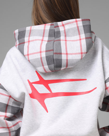 Loiter Ultra Hybrid Zip Hoodie Off White/Red