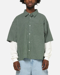 Carre Archive Layered Shirt Green Plaid