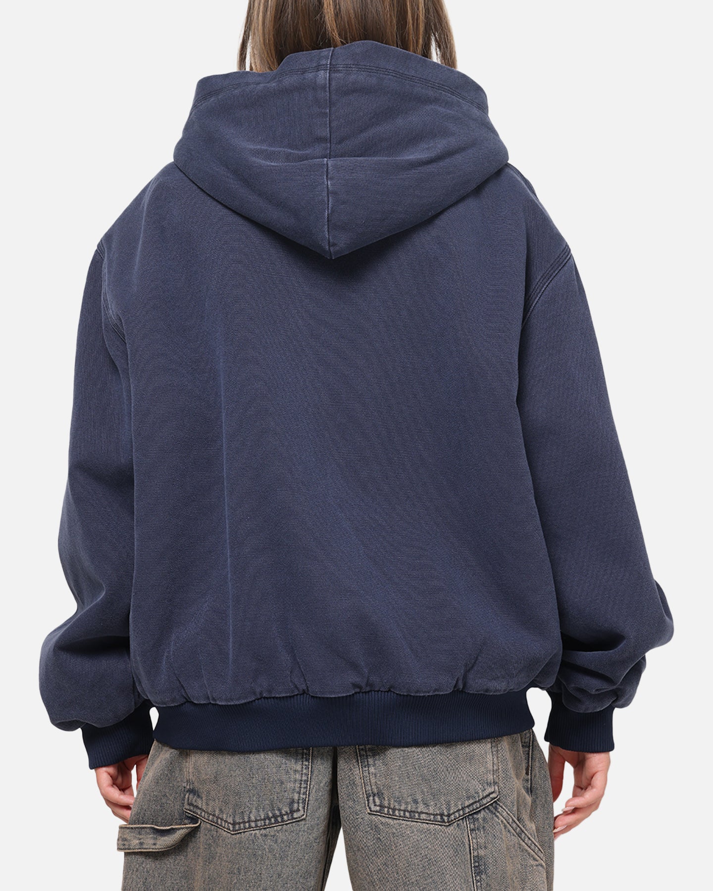 Carre Sherpa Lined Zip Hoodie Navy | Culture Kings US