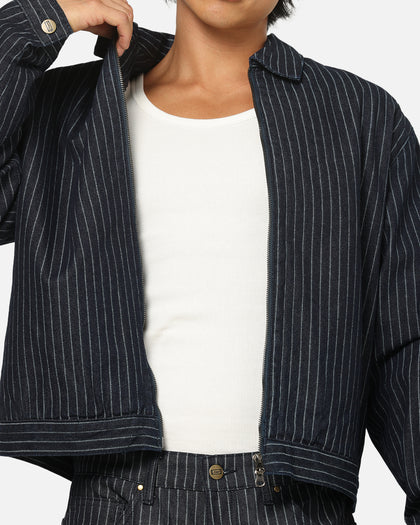 Carre Lockout Pinstripe Jacket Navy Pinstripe