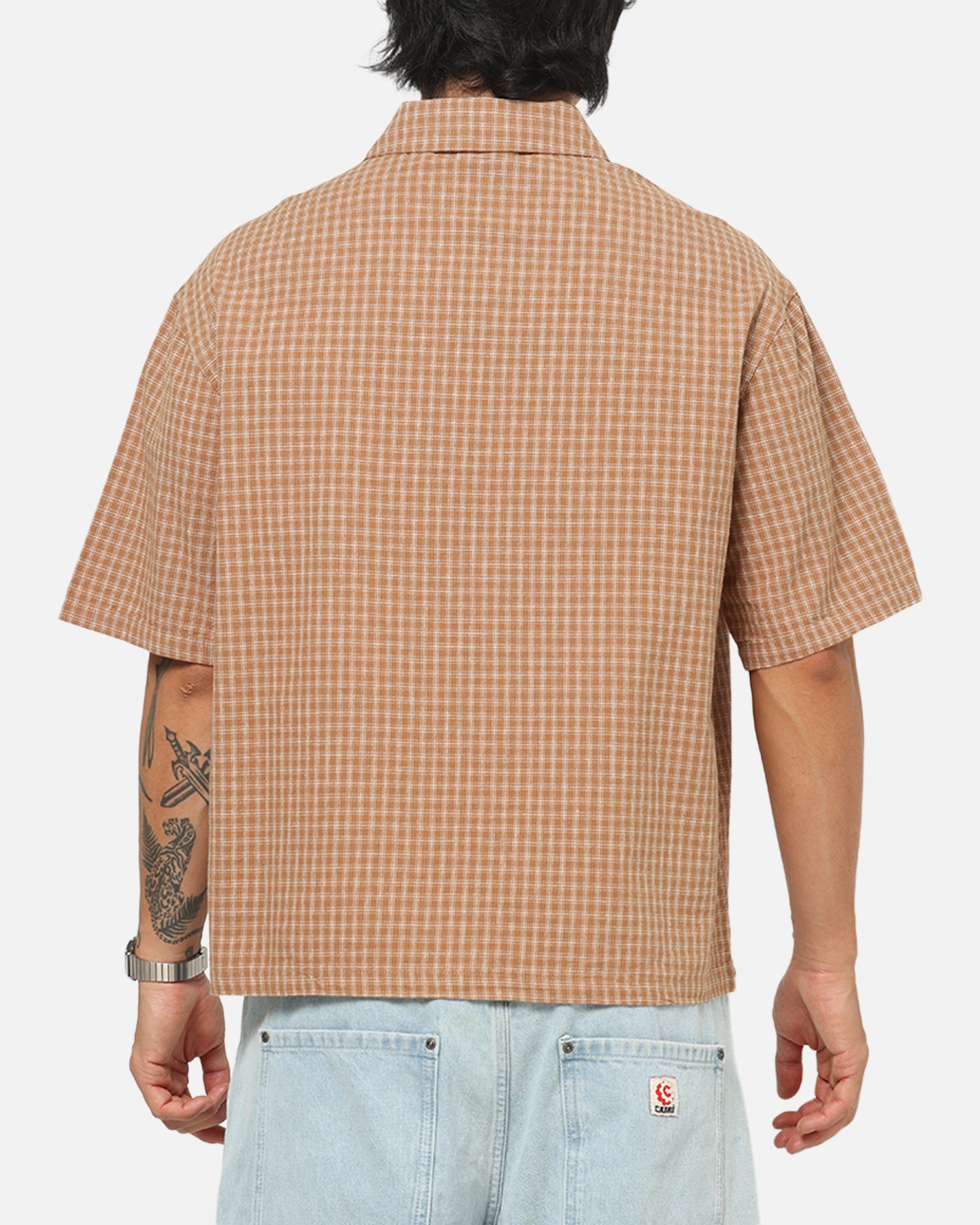 Carre Grid Button Up Shirt Brown-Plaid | Culture Kings US