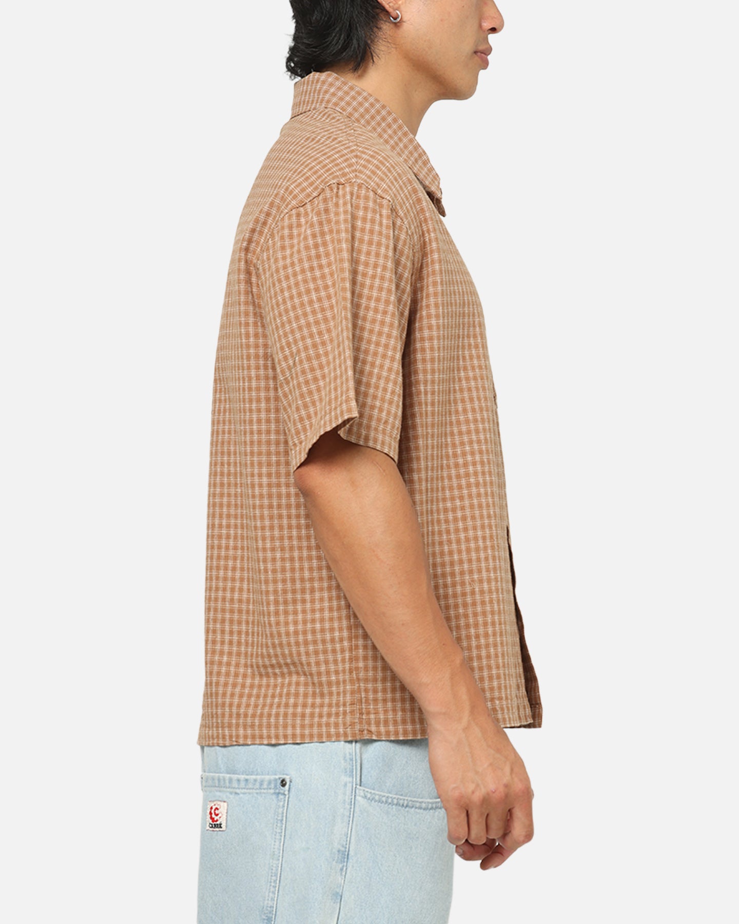 Carre Grid Button Up Shirt Brown-Plaid | Culture Kings US