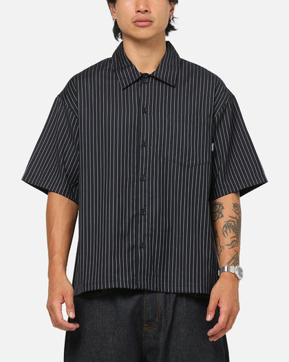Carre Grid Button Up Shirt Navy Pinstripe | Culture Kings US Carre Grid Button Up Shirt Navy Pinstripe | Culture Kings US