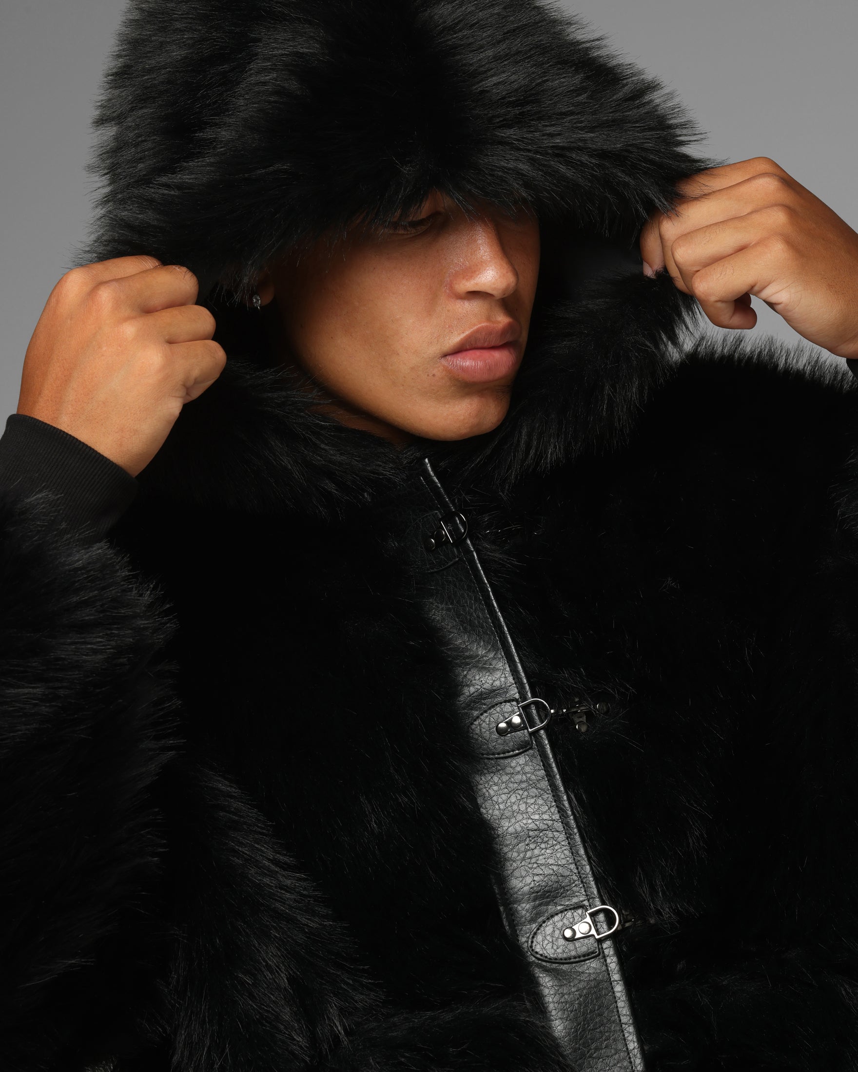 Loiter Eastern Bloc Fur Jacket Black | Culture Kings US