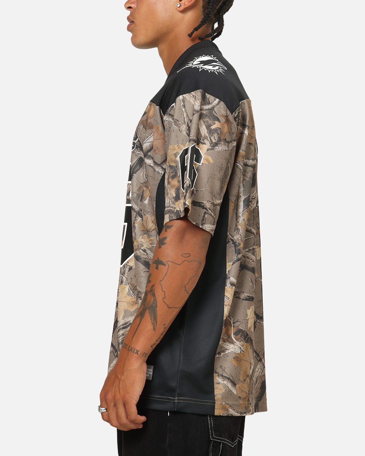 Majestic Athletic Miami Dolphins Mesh Oversized T-Shirt Khaki