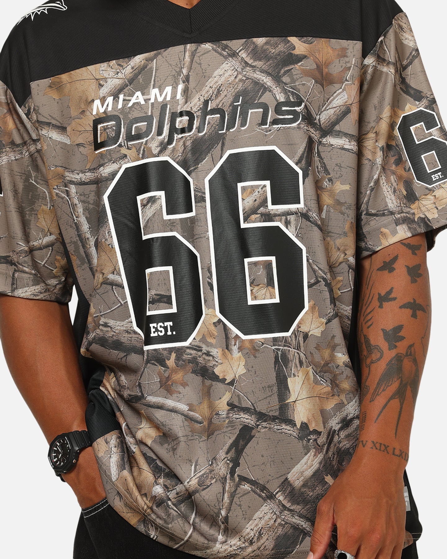 Majestic Athletic Miami Dolphins Mesh Oversized T-Shirt Khaki