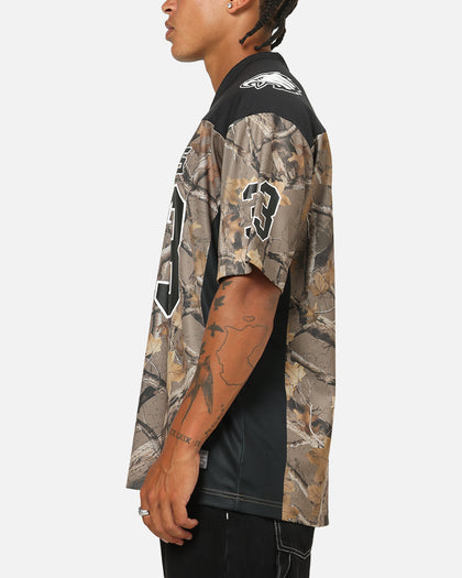 Majestic Athletic Philadelphia Eagles Mesh Oversized T-Shirt Khaki Forest Camo