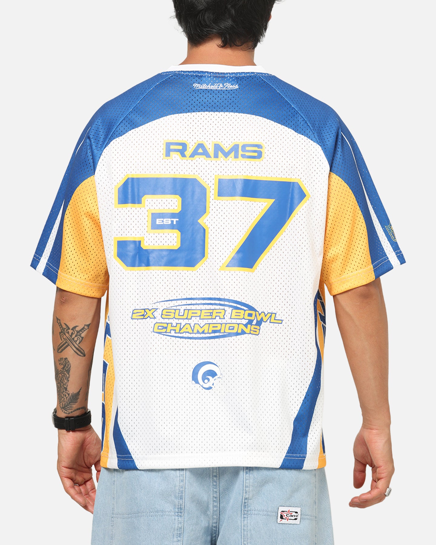 Mitchell & Ness Los Angeles Rams Warehouse Rave Jersey White/Blue