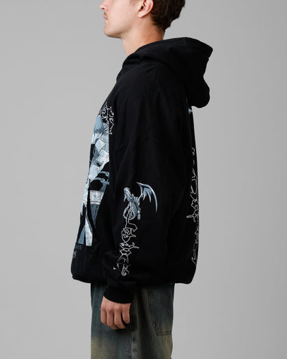 Loiter X Yu-Gi-Oh! Kaiba Blue Eyes Hoodie Black