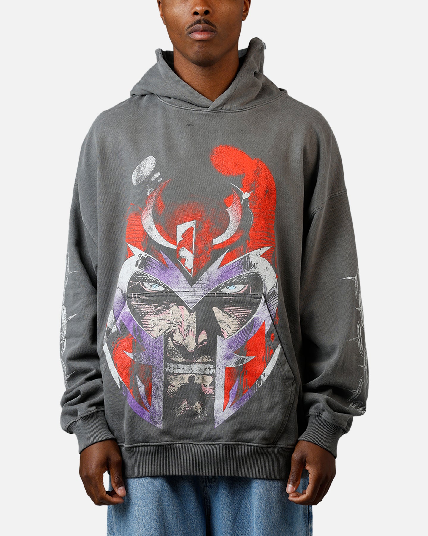 73Studio Marvel X-Men Magneto Premium Hoodie Black Wash | Culture