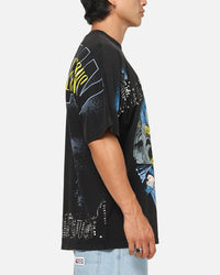 73Studio X DC Batman All Over Print T-Shirt Black Wash