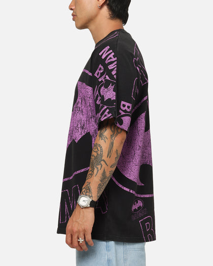 73Studio X DC Batman Logo All Over Print T-Shirt Black Wash