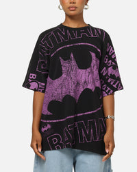 73Studio X DC Batman Logo All Over Print T-Shirt Black Wash