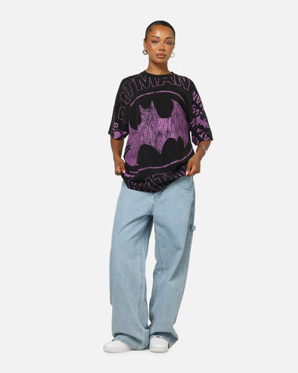 73Studio X DC Batman Logo All Over Print T-Shirt Black Wash