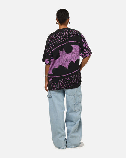 73Studio X DC Batman Logo All Over Print T-Shirt Black Wash