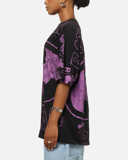 73Studio X DC Batman Logo All Over Print T-Shirt Black Wash