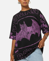 73Studio X DC Batman Logo All Over Print T-Shirt Black Wash