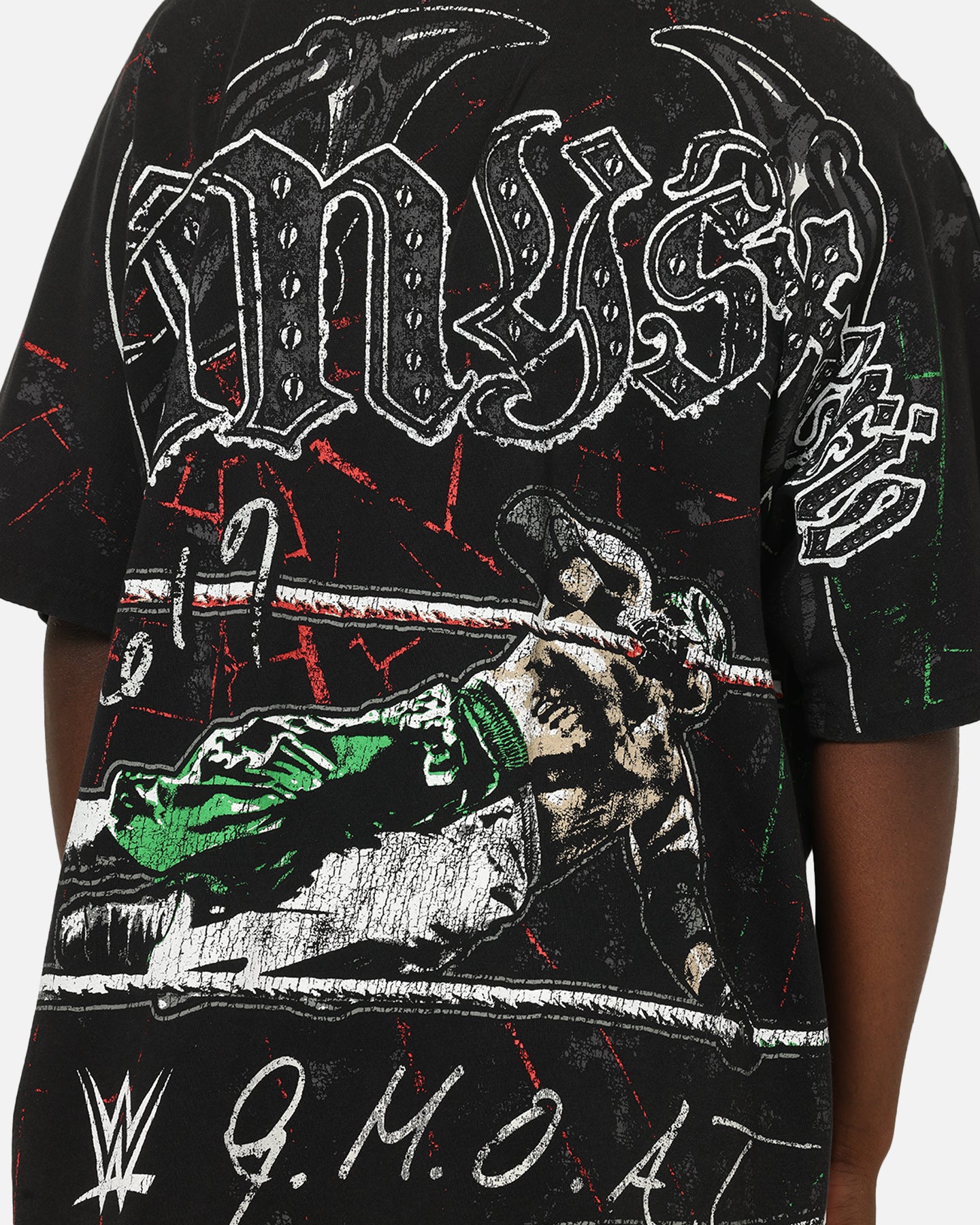 73Studio X WWE 619 All Over Print T-Shirt Black Wash | Culture