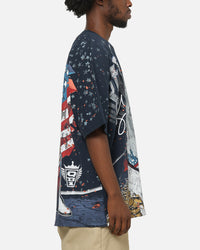 73Studio X WWE Cody Rhodes All Over Print T-Shirt Navy