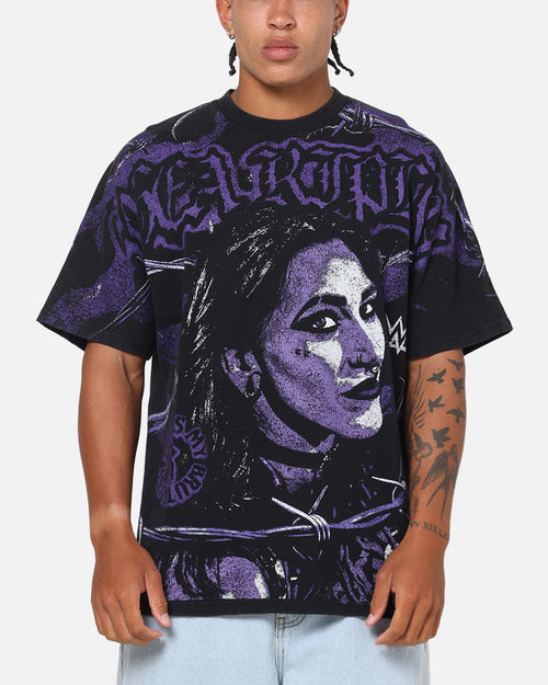73Studio X WWE Rhea Ripley All Over Print T-Shirt Black Wash