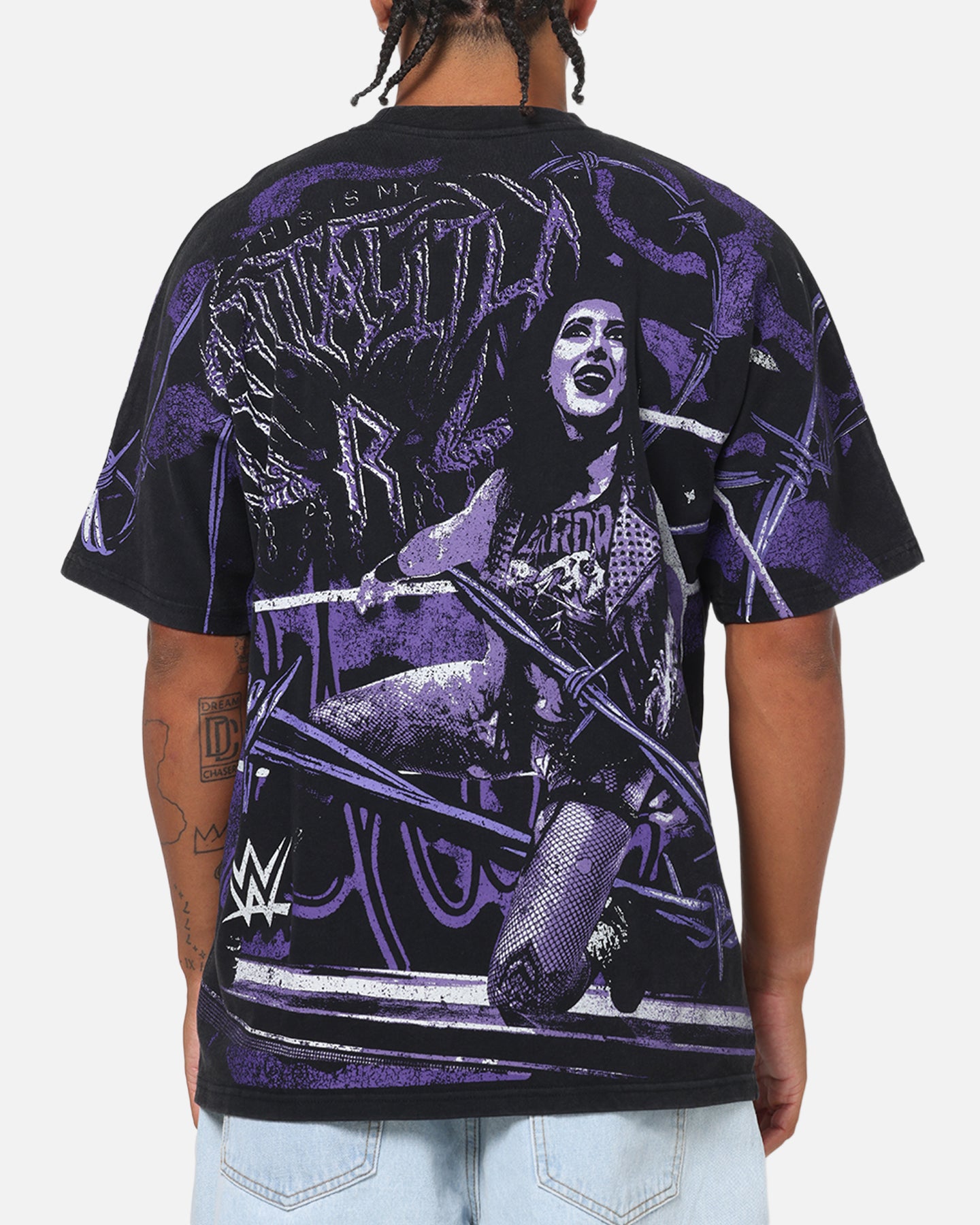 WWEⓇハイエスト・フライヤーズ〈3枚組〉 73Studio X WWE Rhea Ripley All Over Print T-Shirt Black Wash
