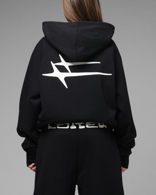 Loiter Jet Stream Zip Hoodie Black/White