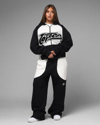 Loiter Jet Stream Zip Hoodie Black/White