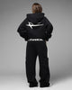 Loiter Jet Stream Zip Hoodie Black/White