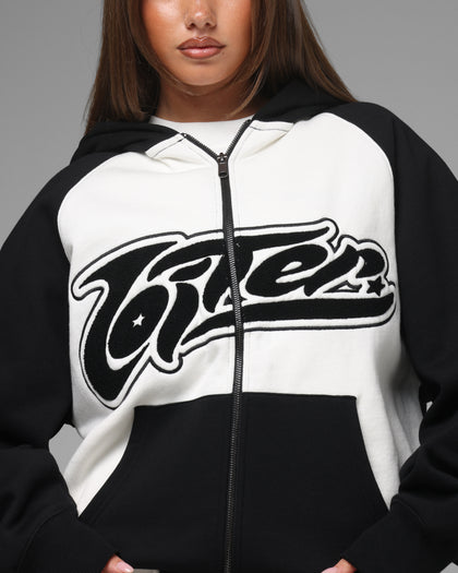 Loiter Jet Stream Zip Hoodie Black/White