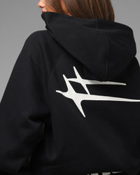 Loiter Jet Stream Zip Hoodie Black/White
