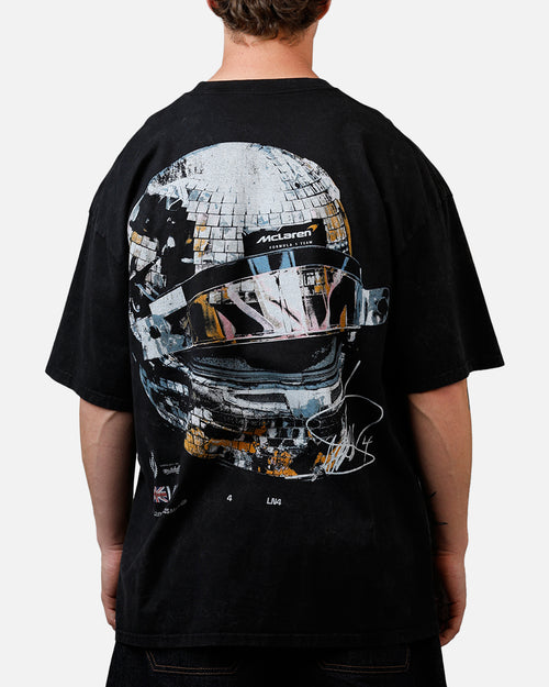 Culture Kings X McLaren F1 Lando Disco T-Shirt Black Acidwash