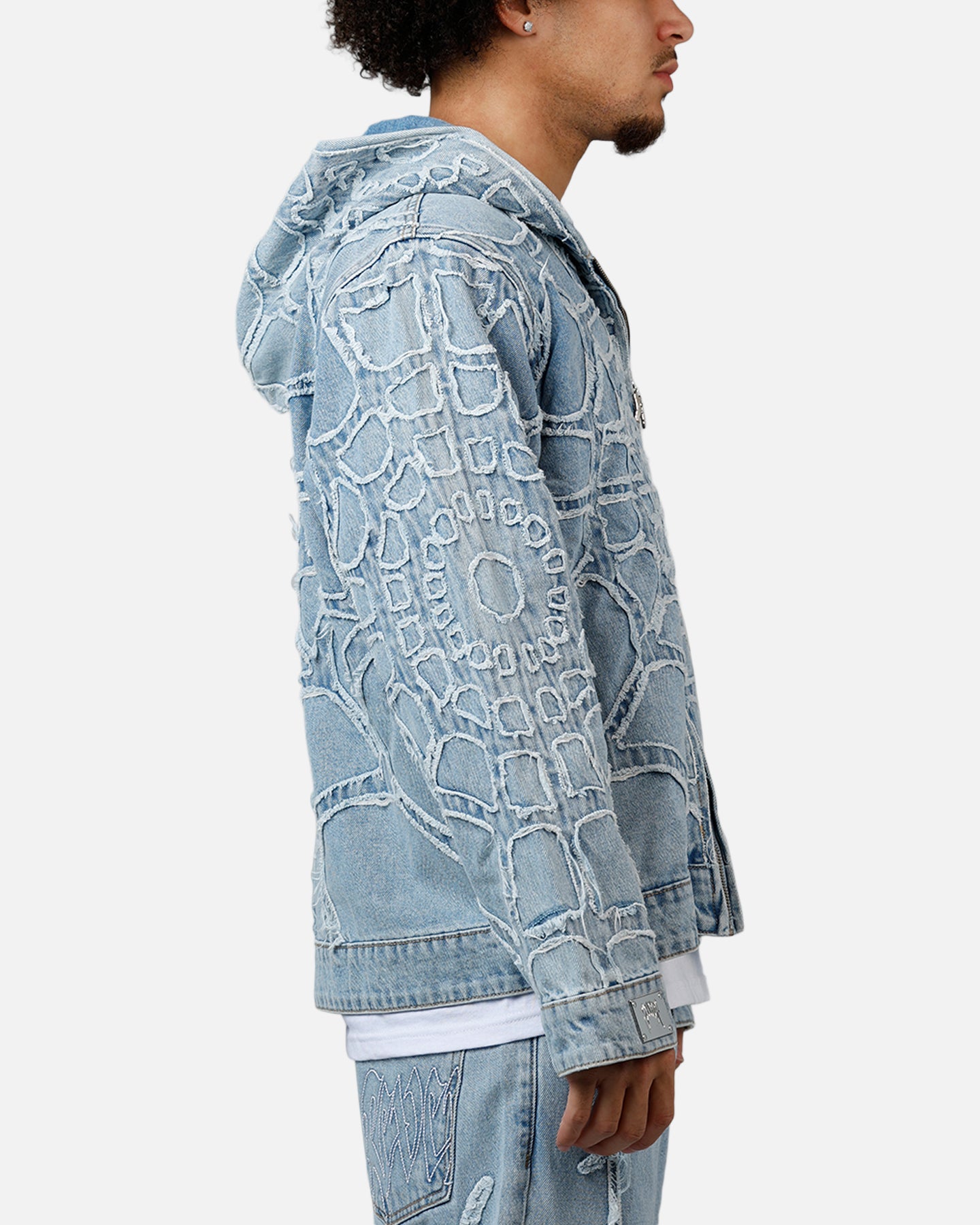 Revenge Spider Web Denim Jacket Blue | Culture Kings US