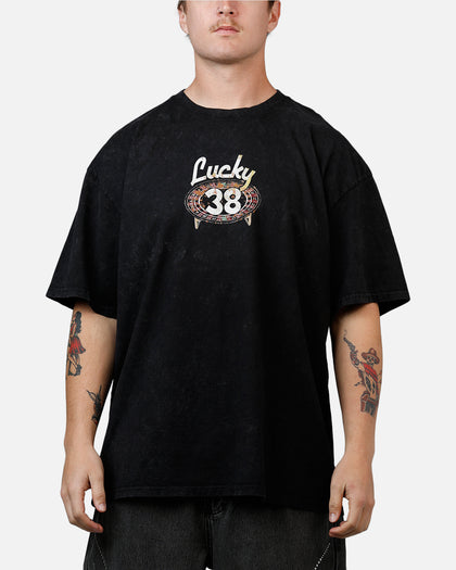 73Studio X Fallout: New Vegas Lucky 38 T-Shirt Black Acidwash