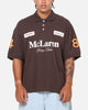 Mitchell & Ness X Mclaren Heritage Boxy Polo Shirt Chocolate