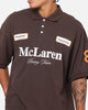 Mitchell & Ness X Mclaren Heritage Boxy Polo Shirt Chocolate