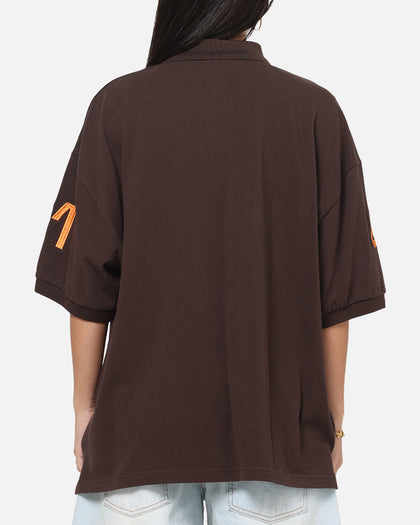 Mitchell & Ness X Mclaren Heritage Boxy Polo Shirt Chocolate