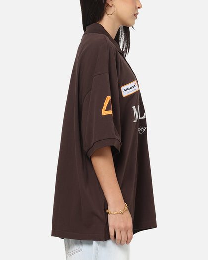 Mitchell & Ness X Mclaren Heritage Boxy Polo Shirt Chocolate