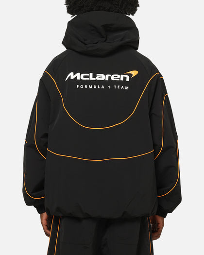 Mitchell & Ness X Mclaren Nylon Tracksuit Zip Hoodie Black/Papaya