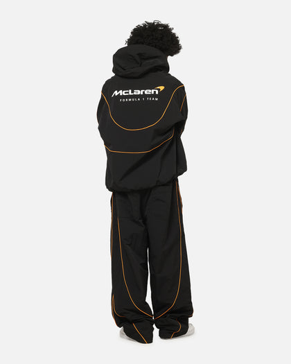 Mitchell & Ness X Mclaren Nylon Tracksuit Zip Hoodie Black/Papaya