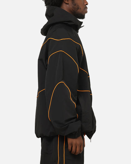 Mitchell & Ness X Mclaren Nylon Tracksuit Zip Hoodie Black/Papaya