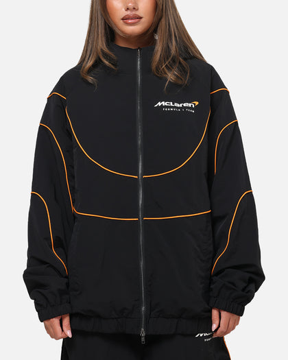 Mitchell & Ness X Mclaren Nylon Tracksuit Zip Hoodie Black/Papaya