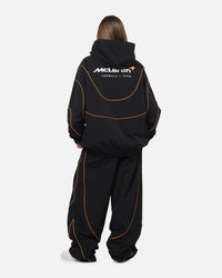 Mitchell & Ness X Mclaren Nylon Tracksuit Zip Hoodie Black/Papaya