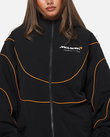 Mitchell & Ness X Mclaren Nylon Tracksuit Zip Hoodie Black/Papaya