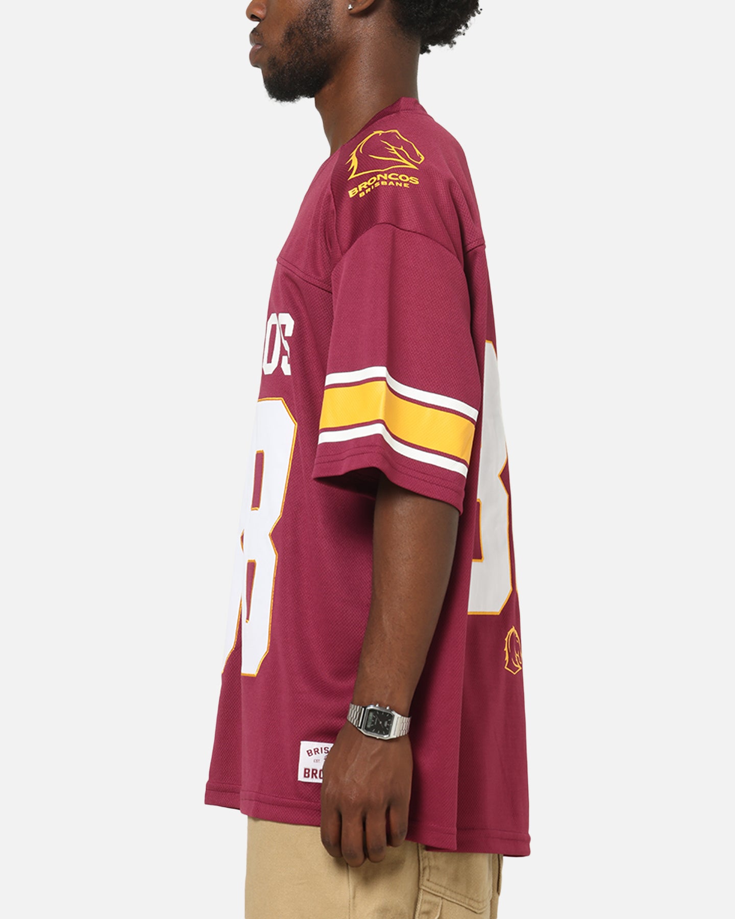 Bleacher Athletic Brisbane Broncos NRL Gridiron Mesh Jersey