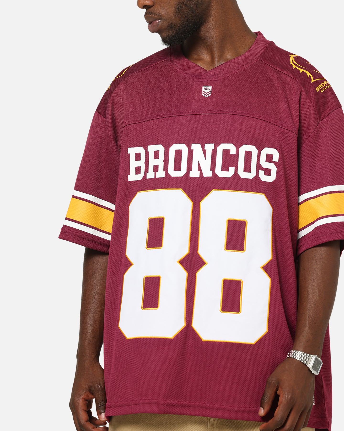 Bleacher Athletic Brisbane Broncos NRL Gridiron Mesh Jersey