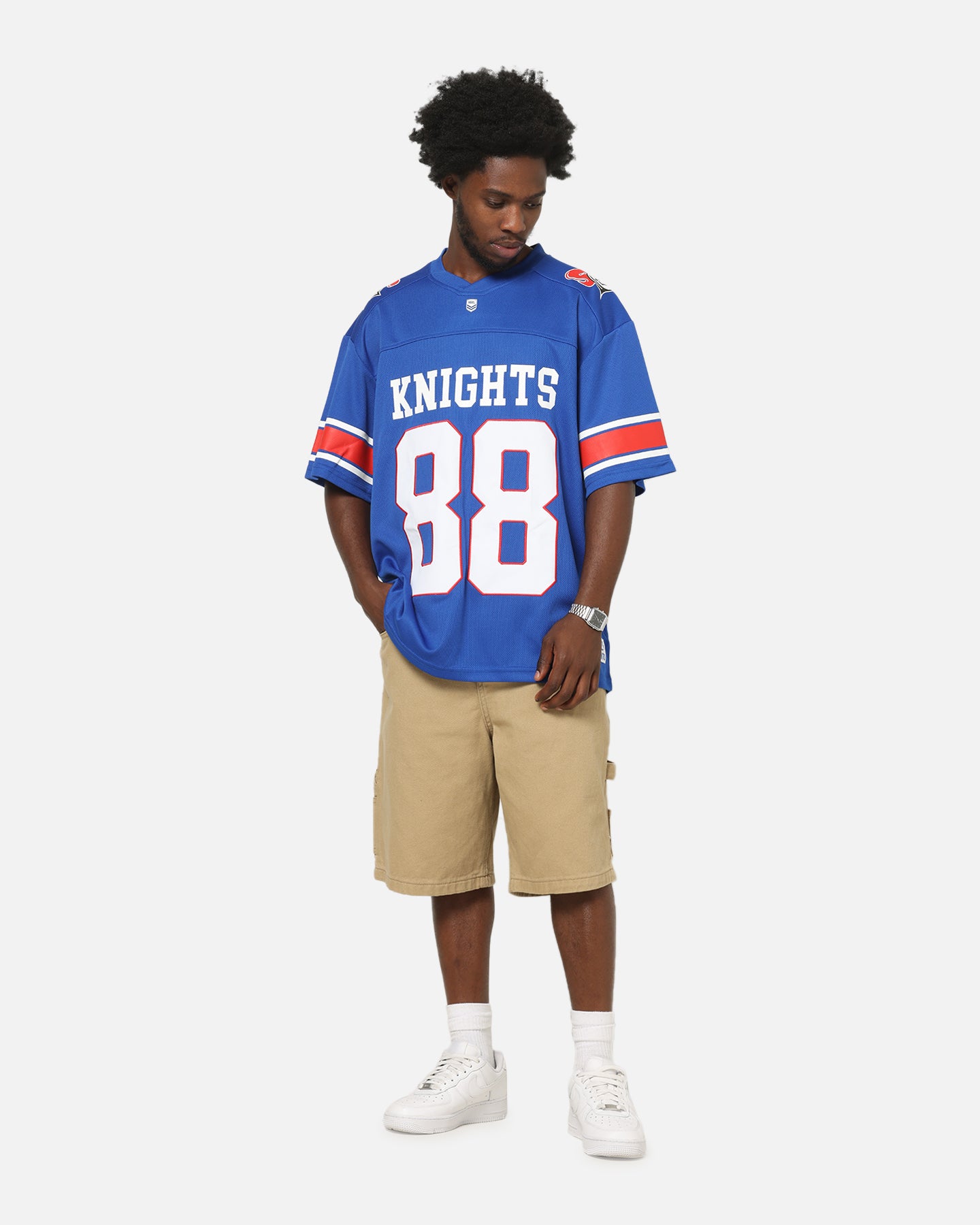 【海外Ｌサイズ】NRL ニューカッスル・ナイツ 24 ホーム・ジャージ Bleacher Athletic Newcastle Knights NRL Gridiron Mesh Jersey